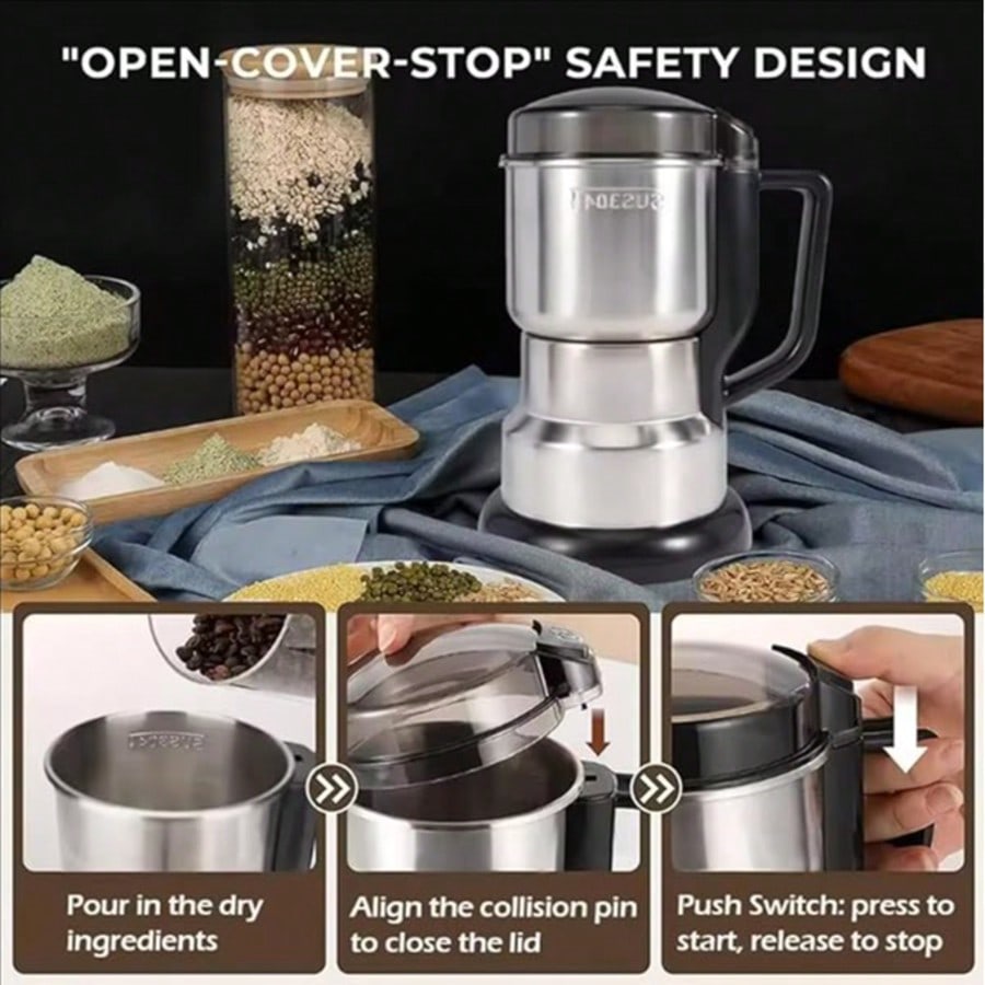 コーヒーミル、300Wの強力モーター搭載、4枚刃の304ステ - Coffee Bean Grinder Electric のレビューと価格