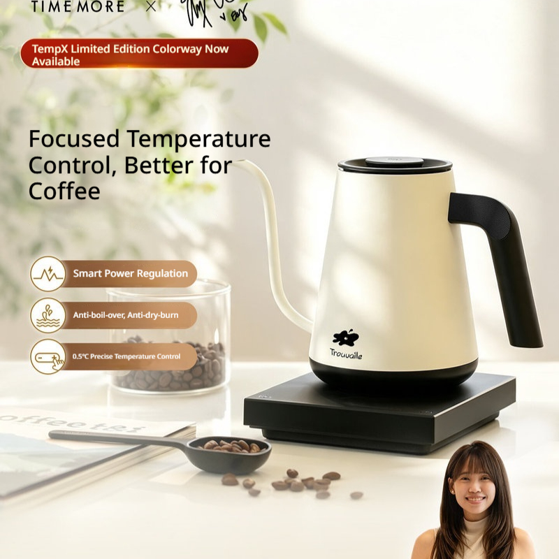 Timemore Fish Pro X 電気グースネックケト - Electric Kettle Temperature Control のレビューと価格
