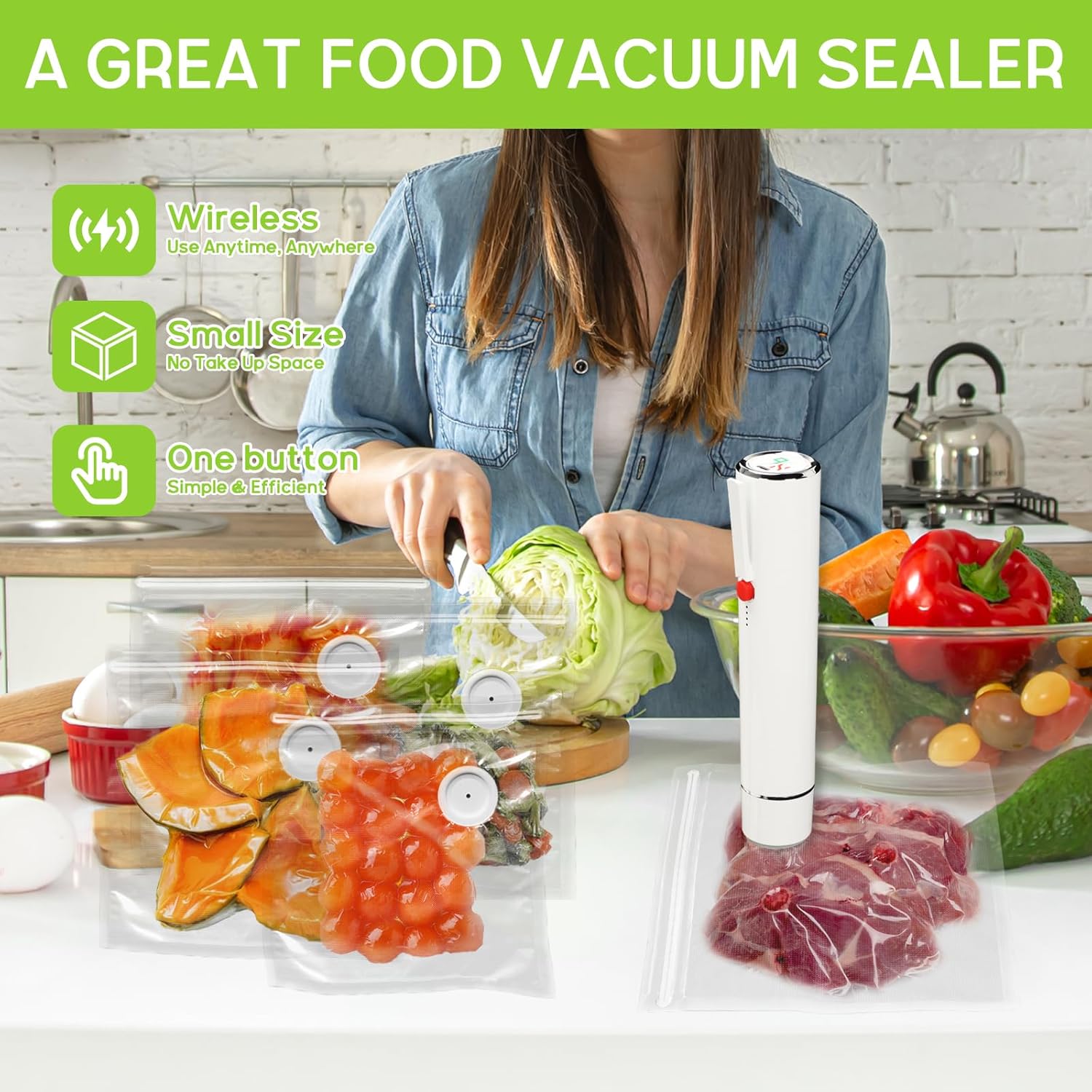 真空シーラー ハンドヘルド真空シーリングマシン 5つの真空バ - Food Vacuum Sealer Machine のレビューと価格