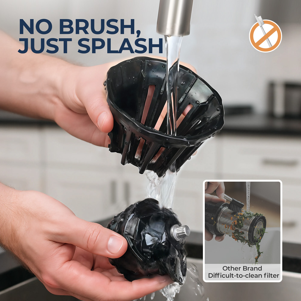 ROUNY コールドプレス抽出器、フィルター不要、簡単洗浄、 - Electric Slow Juicer Cold Press のレビューと価格